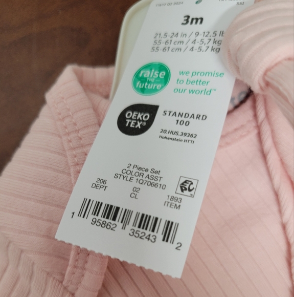 Carter's Pink, Floral and Polka Dot Baby Outfit 5 Piece Set Nwt - Picture 2 of 7